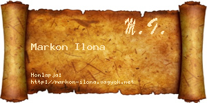 Markon Ilona névjegykártya